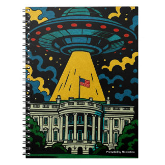 UFO Hovering Over White House Notebook
