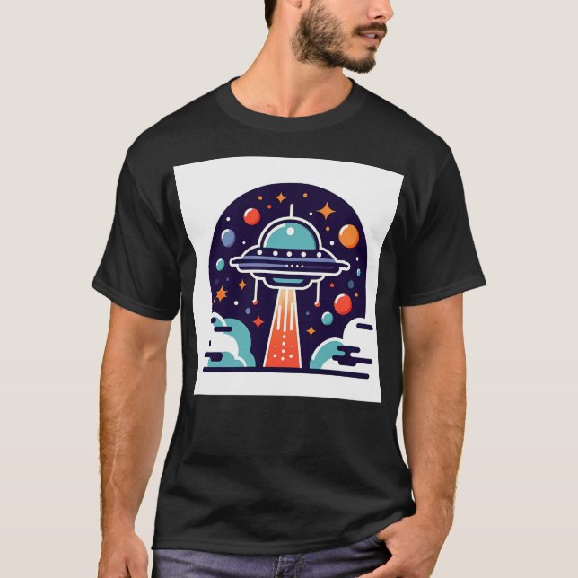 Ufo Illustration T-Shirt (Front)