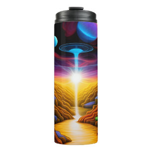 UFO In Fantasy World Thermal Tumbler