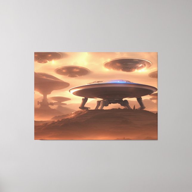 UFO Invasion Canvas Print (Front)