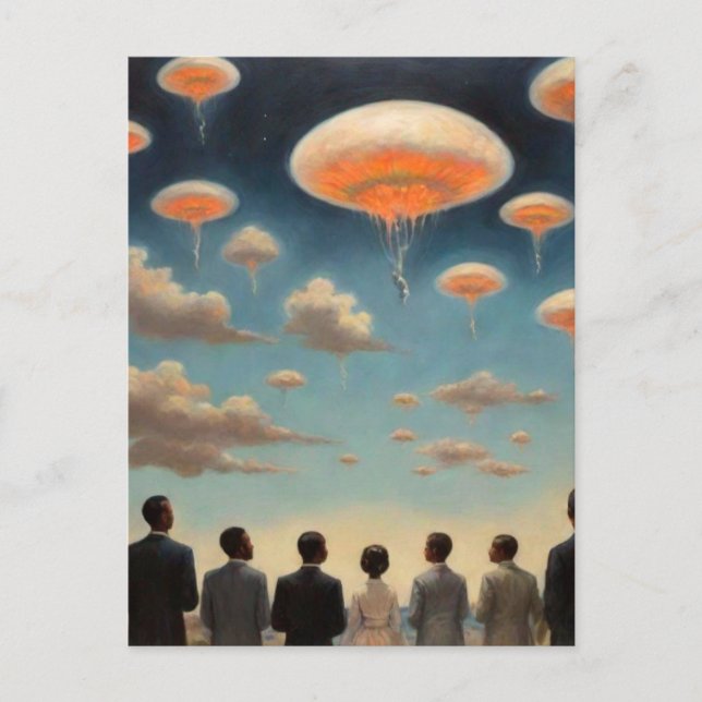UFO Jellyfish in the Sky Postcard (Front)