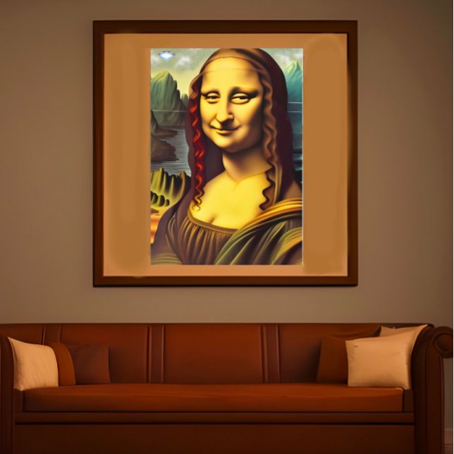 Ufo Mona Lisa Galactic Canvas Print (Creator Uploaded)