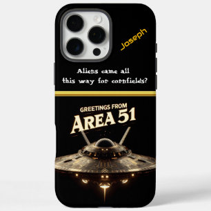 UFO Over Area 51 at Dusk iPhone 16 Pro Max Case