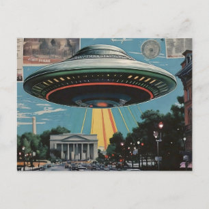 UFO Over DC Postcard