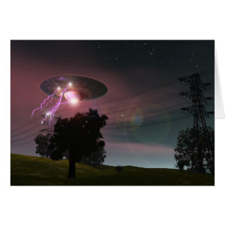 UFO Over Powerlines 2 Card
