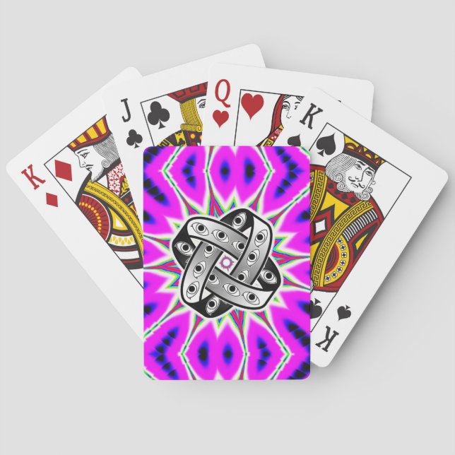 UFO Purple Star Classic Playing Cards (Back)