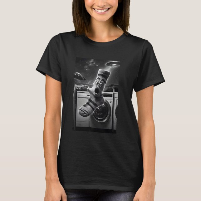 UFO Selfie Sock T-Shirt (Front)