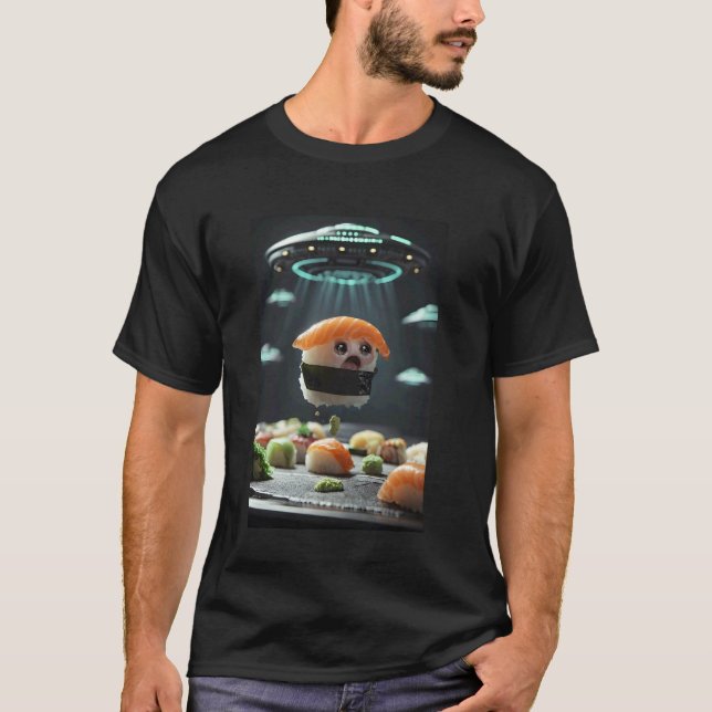 Ufo Selfie Sushi T-Shirt (Front)