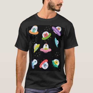 UFO SHIPS PATTERN T-Shirt