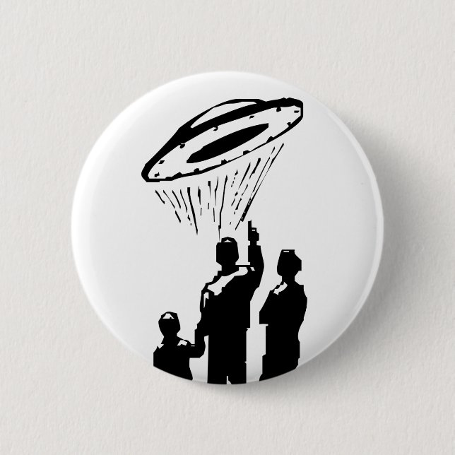 UFO Sighting 6 Cm Round Badge (Front)