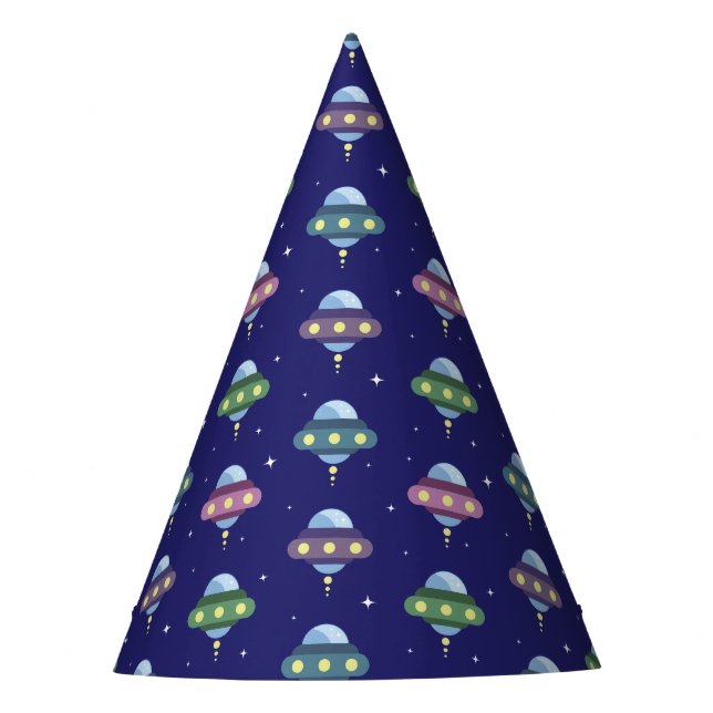 UFO Space Birthday party Hat (Front)