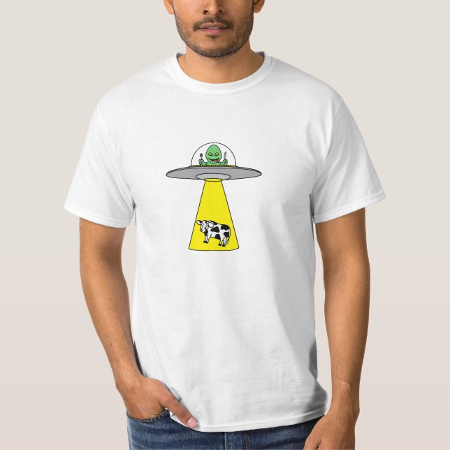 UFO taking cow T-Shirt (Front)