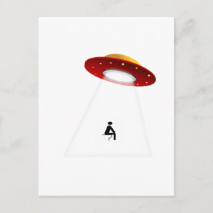 UFO Toilet Postcard