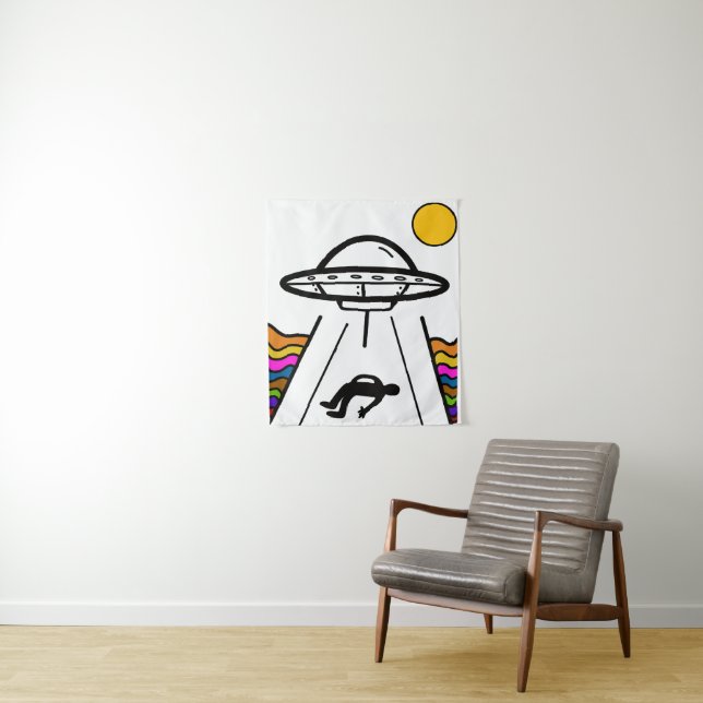 UFO UAP Alien Abduction Tapestry (In Situ)