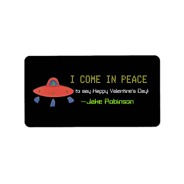 UFO Valentine sticker (Front)