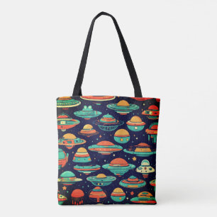 UFO vintage art Tote Bag