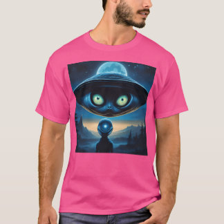 Ufo With Alien Face T-Shirt