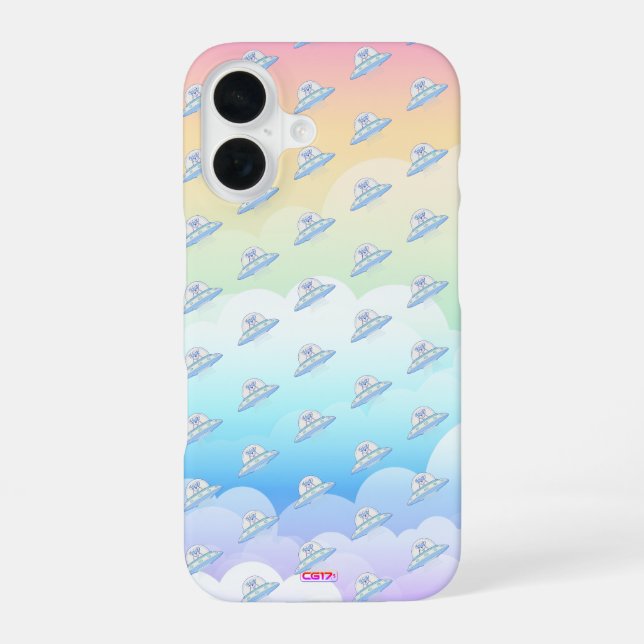 Ufodog logo 45g Clouds2 iPhone 16 Case (Back)