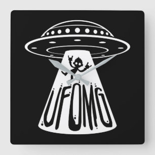 UFOMG SQUARE WALL CLOCK