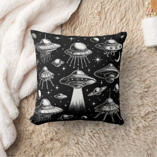 UFOs and Flying Saucers Sci Fi Cushion