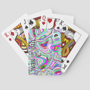 UFOs are REAL ( you may change the words ) Playing Cards