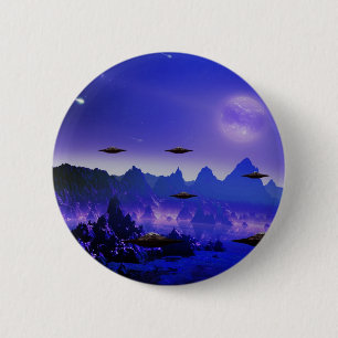 UFOs galaxies 6 Cm Round Badge