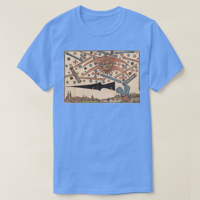 UFOs in Ancient Art Battle Over Nuremberg or 1561  T-Shirt (Design Front)