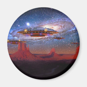 UFO's Over Monument Valley Magnet