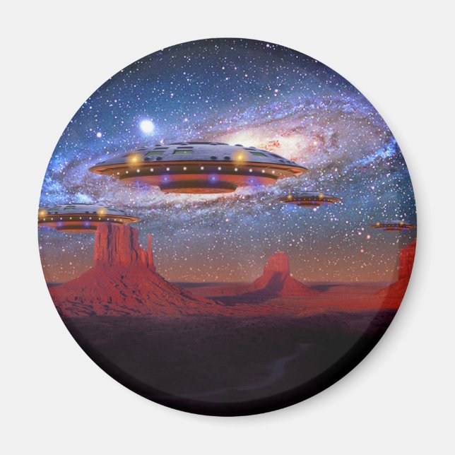 UFO's Over Monument Valley Magnet (Front)