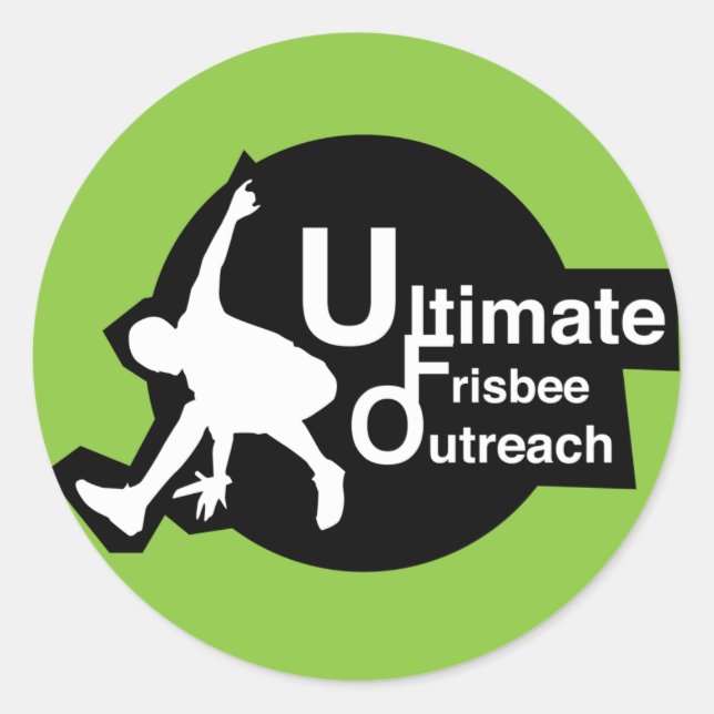 ufosticker2 classic round sticker (Front)