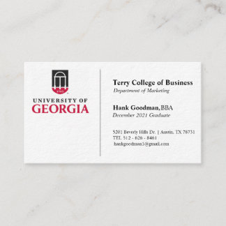 UGA business card.  Card