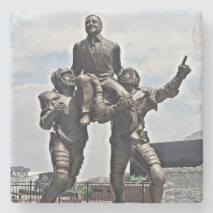 UGA Dooley Football Sculpture, Athens Ga Marble St Stone Coaster