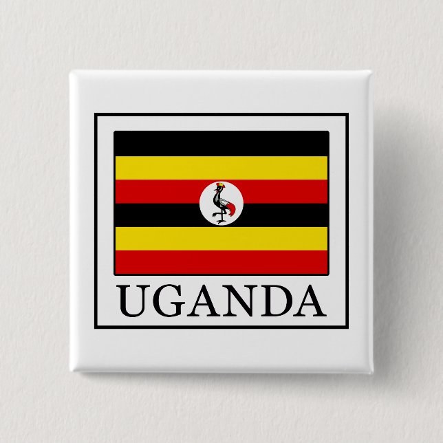 Uganda 15 Cm Square Badge (Front)
