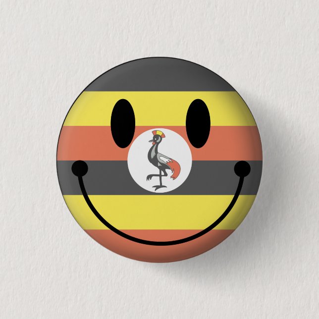 Uganda 3 Cm Round Badge (Front)