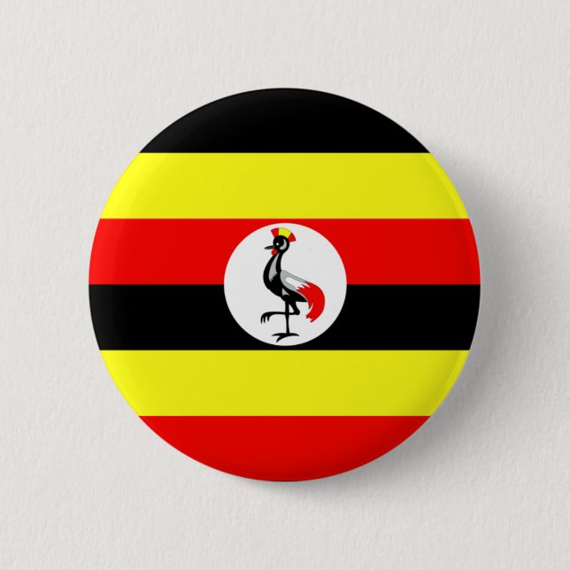 Uganda 6 Cm Round Badge (Front)