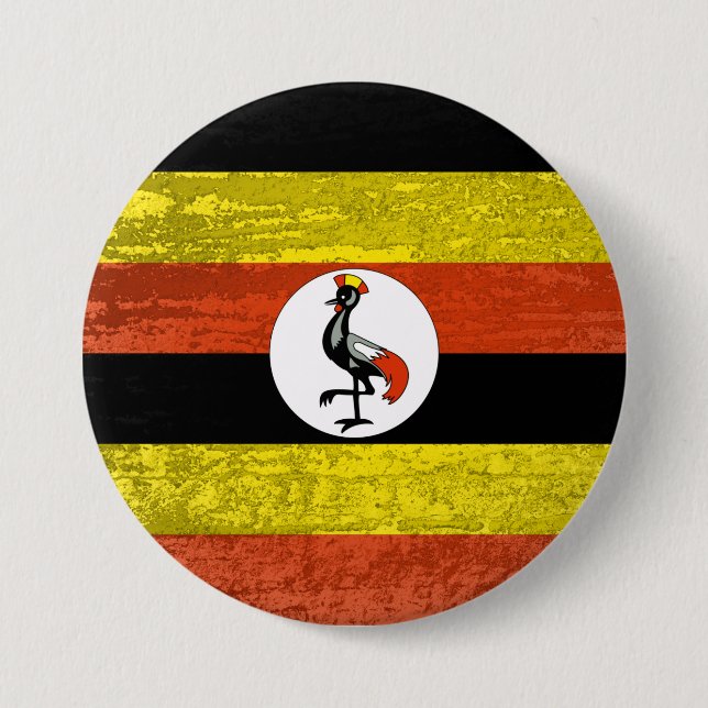 Uganda 7.5 Cm Round Badge (Front)