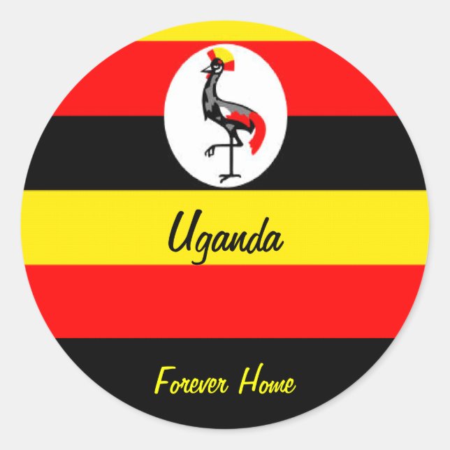 Uganda Classic Round Sticker (Front)
