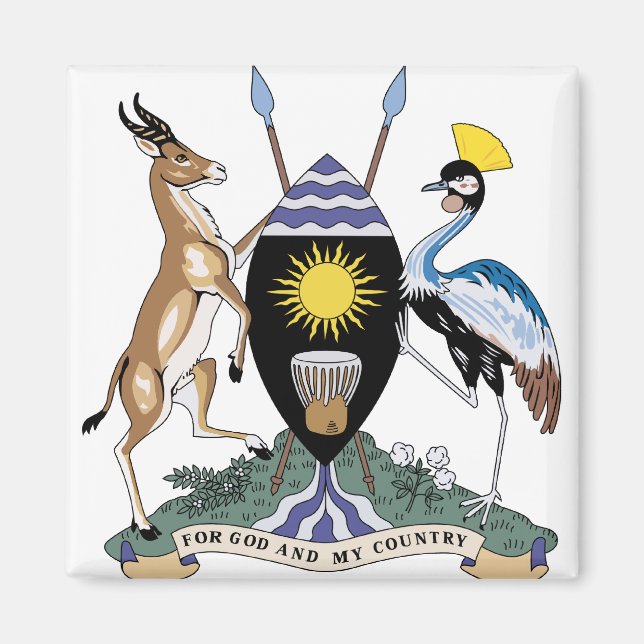 Uganda Coat of Arms detail Magnet (Front)