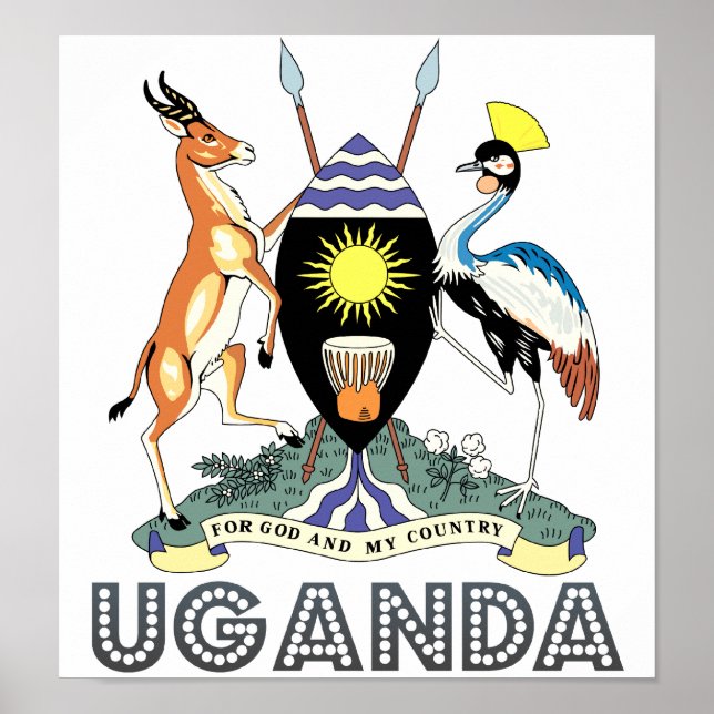 Uganda Coat of Arms Poster (Front)