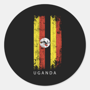 Uganda Country Flag Uganda Classic Round Sticker