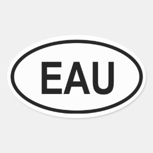 Uganda "EAU" Oval Sticker
