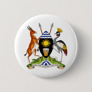 uganda emblem 6 cm round badge