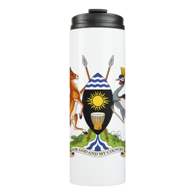 uganda emblem thermal tumbler (Front)