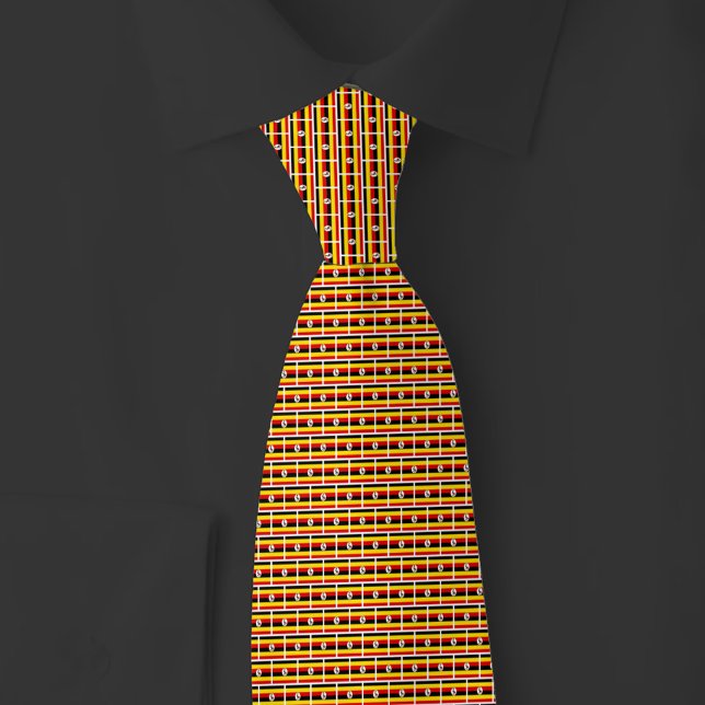 Uganda Flag Brick Pattern Tie (Creator Uploaded)