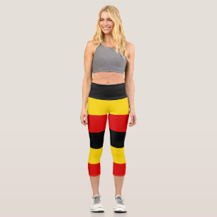 Uganda flag capri leggings