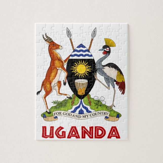 UGANDA -  flag/emblem/coat of arms/symbol Jigsaw Puzzle (Vertical)
