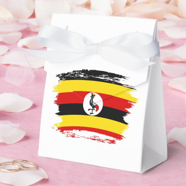 Uganda flag favour box (Wedding)