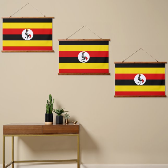 Uganda flag hanging tapestry (Asymmetrical)