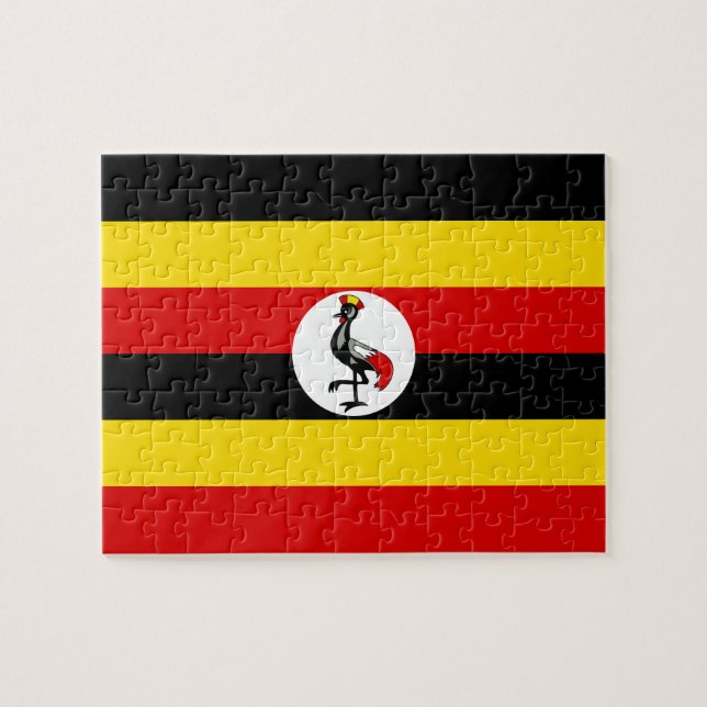 Uganda flag jigsaw puzzle (Horizontal)
