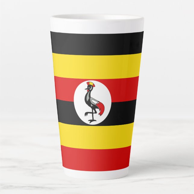 Uganda flag latte mug (Front)